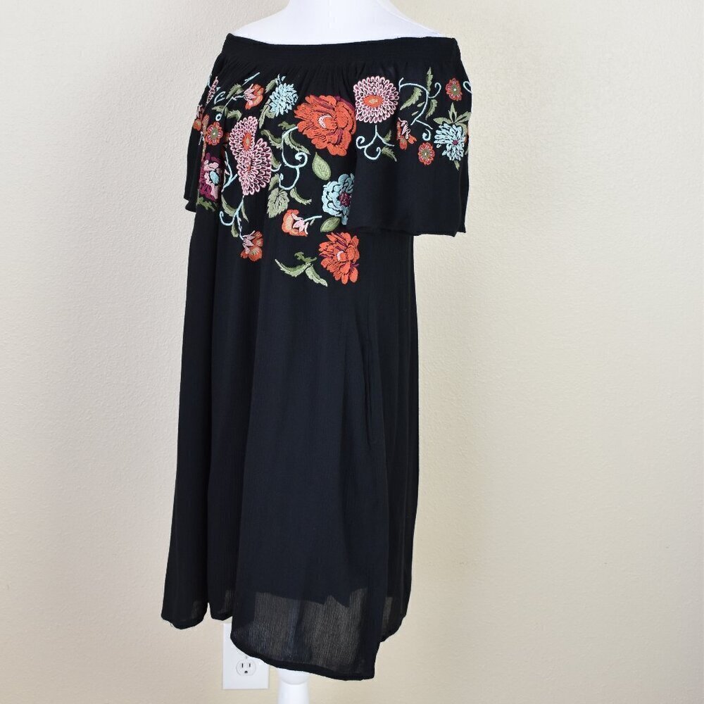 Sundance Blossom Embroidered Floral Off Shoulder Dress - XS - Picture 8 of 10